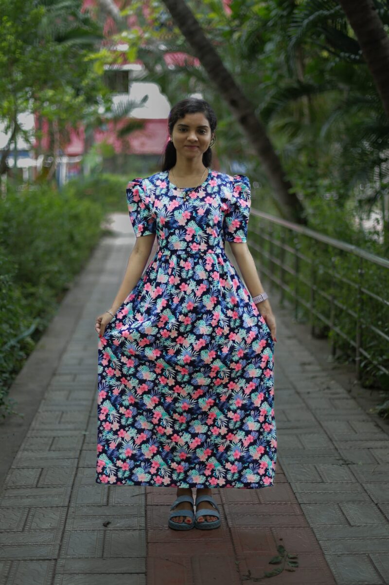 Feeding wear black color with pink flowers