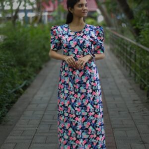 Feeding wear black color with pink flowers