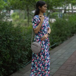 Feeding wear black color with pink flowers