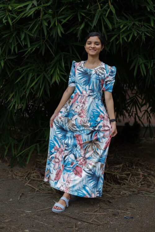 Feeding wear Sky blue based white color