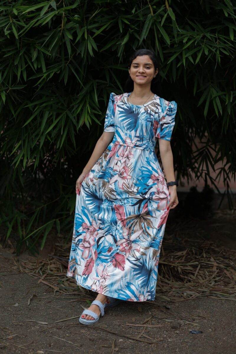 Feeding wear Sky blue based white color