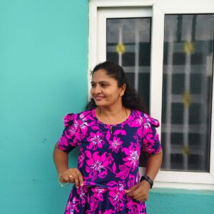 Feeding wear navy blue with pink flowers