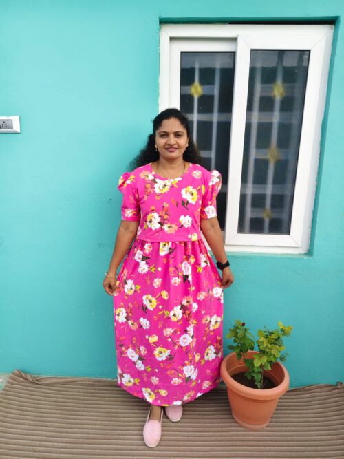 Feeding wear baby pink with flowers