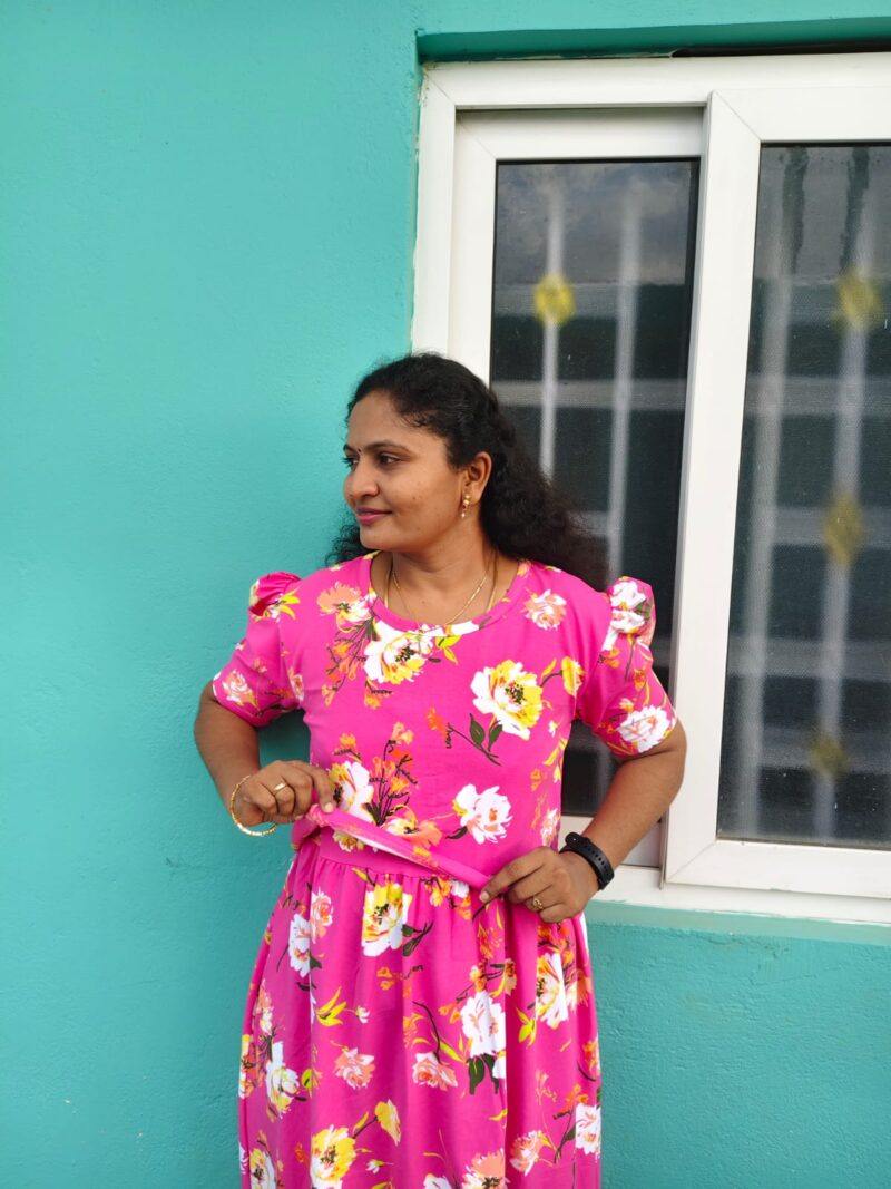 Feeding wear baby pink with flowers