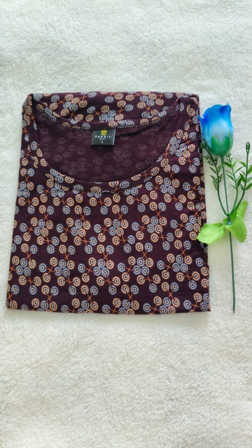 Feeding t-shirts Brown color circle prints
