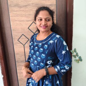 Feeding Kurtis navy blue color with white flowers