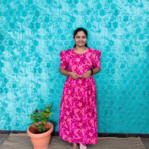 Feeding wear Royal pink color pattern