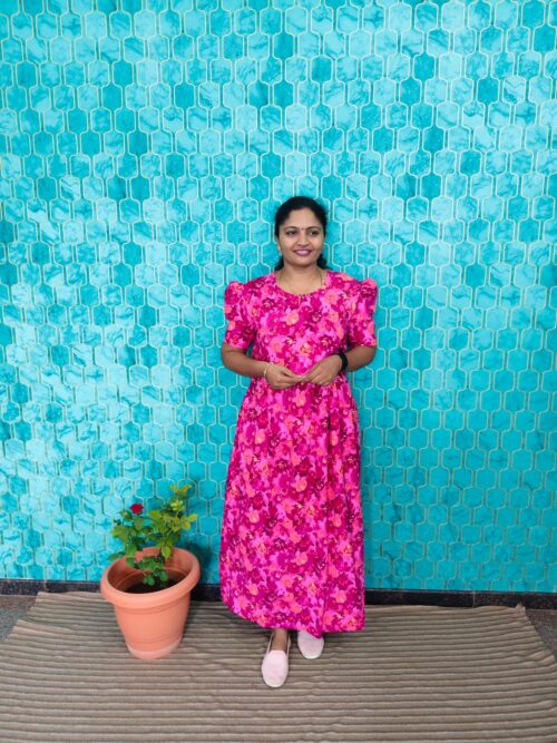 Feeding wear Royal pink color pattern