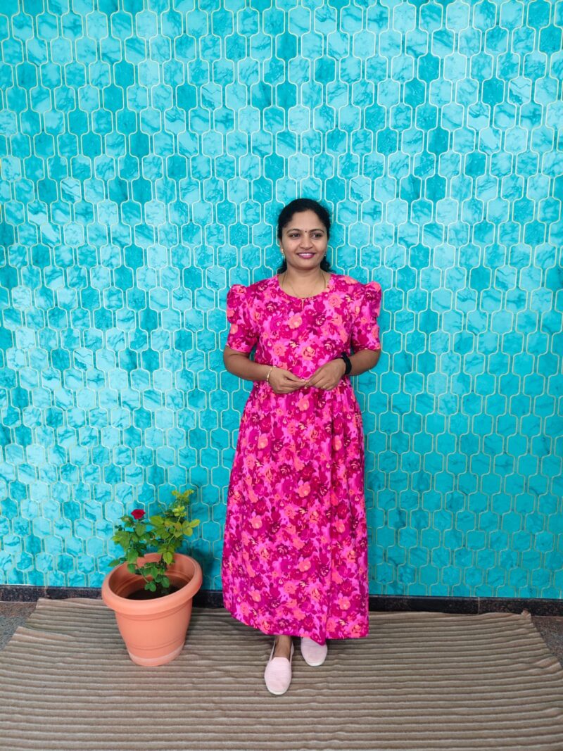 Feeding wear Royal pink color pattern