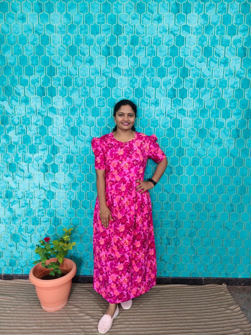 Feeding wear Royal pink color pattern
