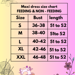 Feeding maxi Navy line print (Non-Puff)