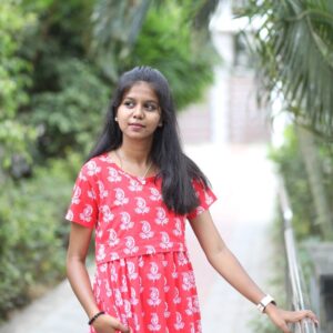 red flower feeding maxi
