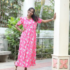 Baby pink Rose maxi