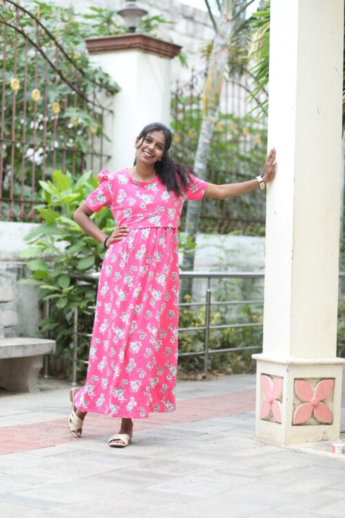 Baby pink Rose maxi