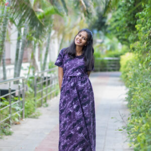 Purple tie&die feeding wear