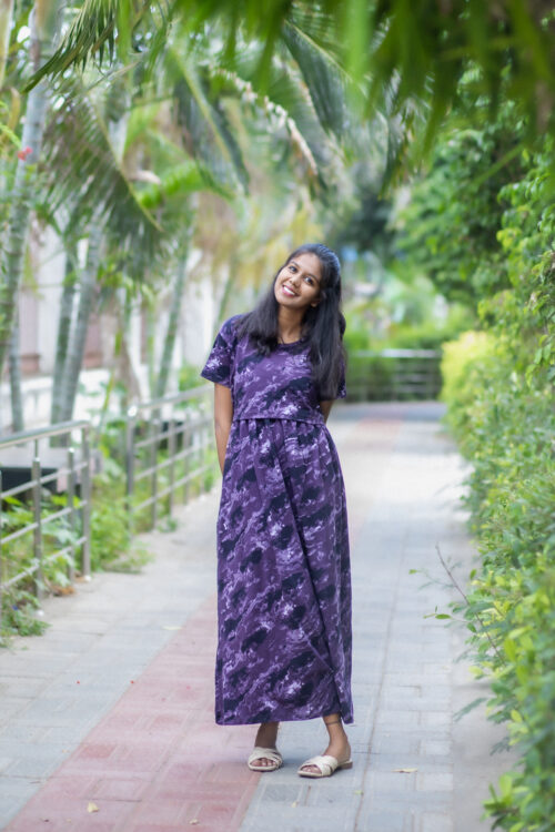Purple tie&die feeding wear