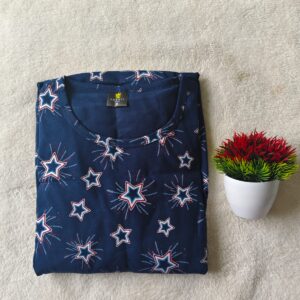 Feeding maxi navy-blue star (non-puff)