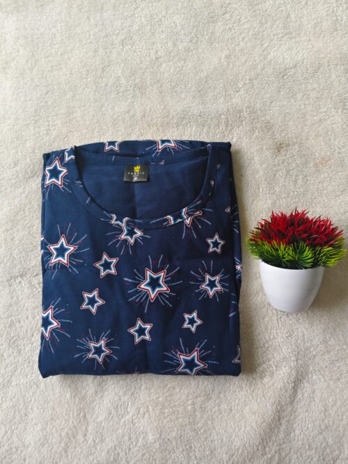 Feeding maxi navy-blue star (non-puff)