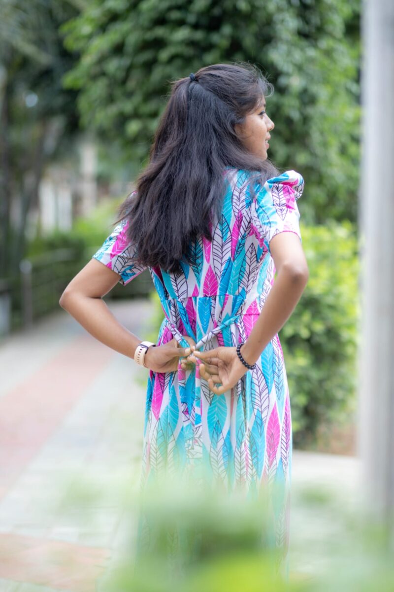 Peacock print maxi